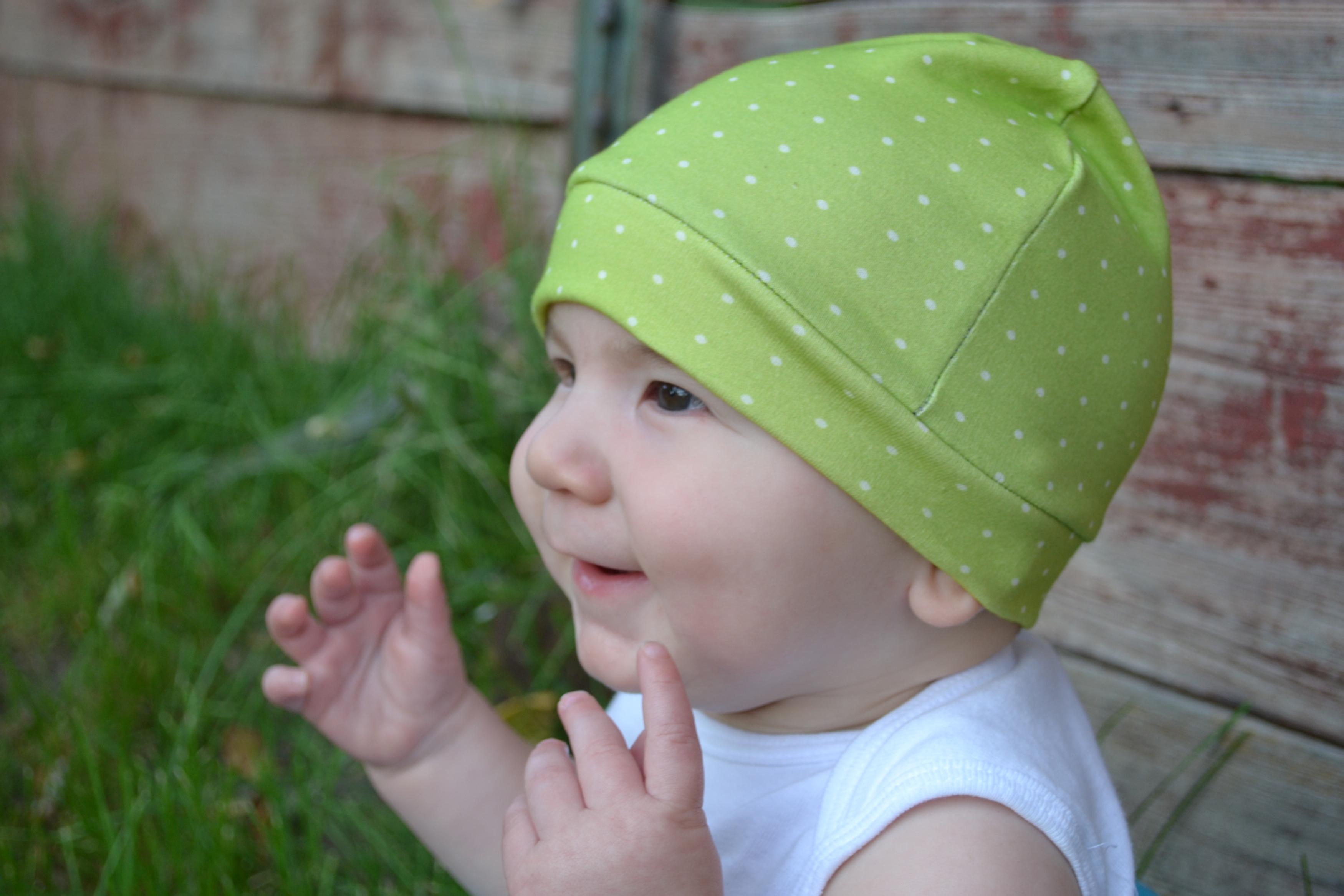 Organic Knit Polka Dot Hat- You Choose Color on Luulla